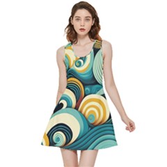 Waves Ocean Sea Abstract Whimsical (1) Inside Out Reversible Sleeveless Dress