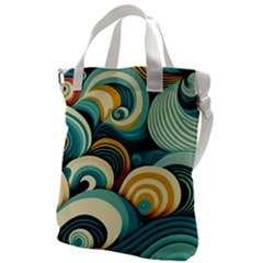 Waves Ocean Sea Abstract Whimsical (1) Canvas Messenger Bag