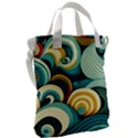 Waves Ocean Sea Abstract Whimsical (1) Canvas Messenger Bag View2