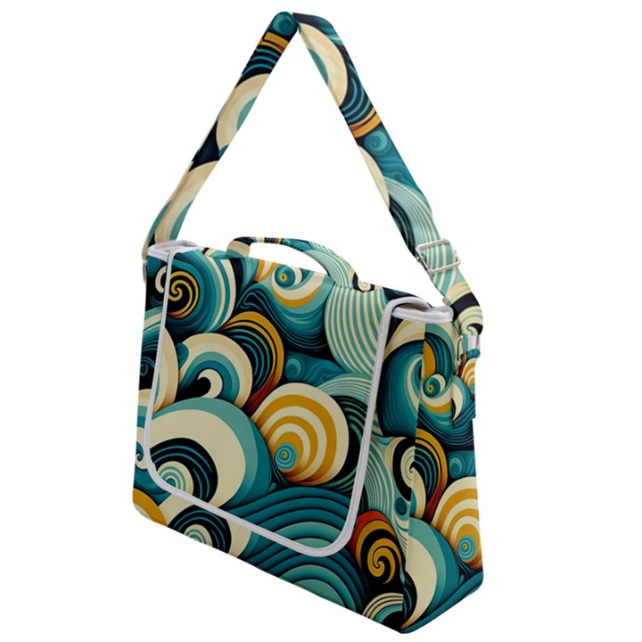 Waves Ocean Sea Abstract Whimsical (1) Box Up Messenger Bag