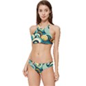 Waves Ocean Sea Abstract Whimsical (1) Banded Triangle Bikini Set View1