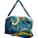 Waves Wave Ocean Sea Abstract Whimsical Canvas Crossbody Bag View2