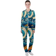 Waves Wave Ocean Sea Abstract Whimsical Casual Jacket And Pants Set