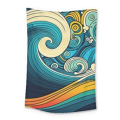 Waves Wave Ocean Sea Abstract Whimsical Small Tapestry