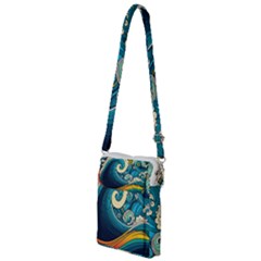 Waves Wave Ocean Sea Abstract Whimsical Multi Function Travel Bag