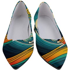 Waves Wave Ocean Sea Abstract Whimsical Women s Block Heels  by Jancukart