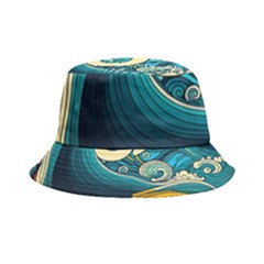 Waves Wave Ocean Sea Abstract Whimsical Inside Out Bucket Hat