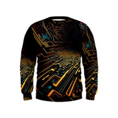 Data Technology Coding Pattern Kids  Sweatshirt