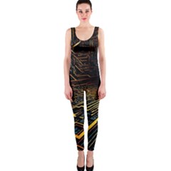 Data Technology Coding Pattern One Piece Catsuit