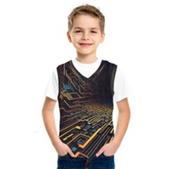 Data Technology Coding Pattern Kids  Basketball Tank Top