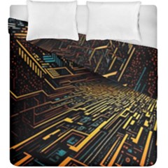 Data Technology Coding Pattern Duvet Cover Double Side (king Size)