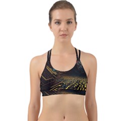 Data Technology Coding Pattern Back Web Sports Bra