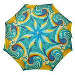 Waves Ocean Sea Abstract Whimsical Straight Umbrellas