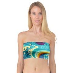 Waves Ocean Sea Abstract Whimsical Bandeau Top