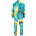 Waves Ocean Sea Abstract Whimsical Hooded Jumpsuit (Men) View2