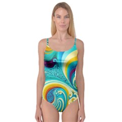 Waves Ocean Sea Abstract Whimsical Camisole Leotard 