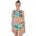 Waves Ocean Sea Abstract Whimsical Bandaged Up Bikini Set  View1