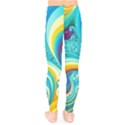 Waves Ocean Sea Abstract Whimsical Kids  Leggings View2