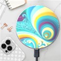 Waves Ocean Sea Abstract Whimsical Wireless Charger View1