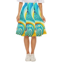 Waves Ocean Sea Abstract Whimsical Classic Short Skirt by Jancukart