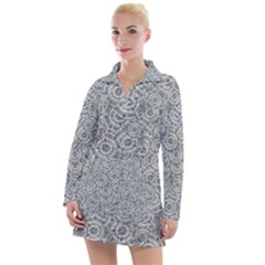 Circle Ornate Motif Random Pattern Women s Long Sleeve Casual Dress by dflcprintsclothing