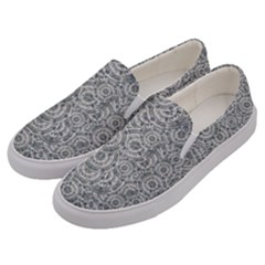 Circle Ornate Motif Random Pattern Men s Canvas Slip Ons by dflcprintsclothing