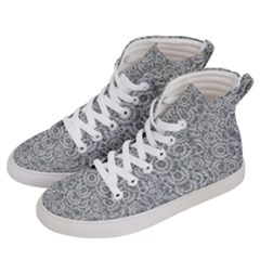 Circle Ornate Motif Random Pattern Men s Hi-top Skate Sneakers