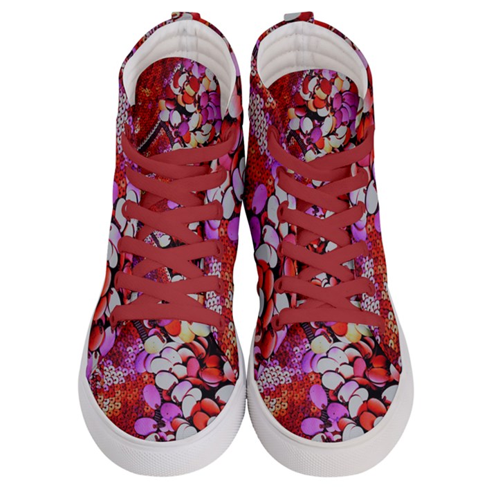  Women s Hi-Top Skate Sneakers w/ Sequins