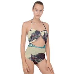 On The Way To Lake Garda, Italy  Scallop Top Cut Out Swimsuit by ConteMonfrey