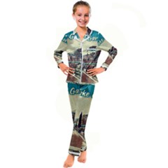 On The Way To Lake Garda, Italy  Kid s Satin Long Sleeve Pajamas Set by ConteMonfrey