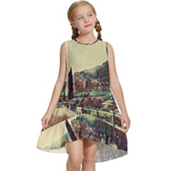 On The Way To Lake Garda, Italy  Kids  Frill Swing Dress by ConteMonfrey