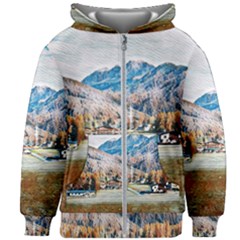 Trentino Alto Adige, Italy  Kids  Zipper Hoodie Without Drawstring by ConteMonfrey