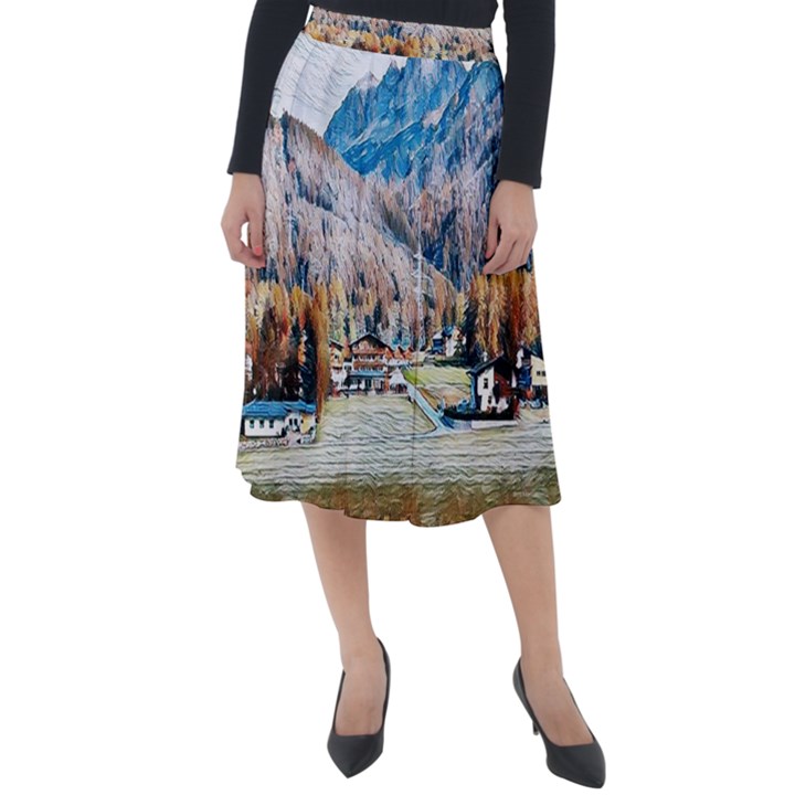 Trentino Alto Adige, Italy. Classic Velour Midi Skirt 