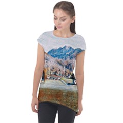 Trentino Alto Adige, Italy  Cap Sleeve High Low Top by ConteMonfrey