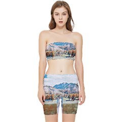 Trentino Alto Adige, Italy  Stretch Shorts And Tube Top Set by ConteMonfrey