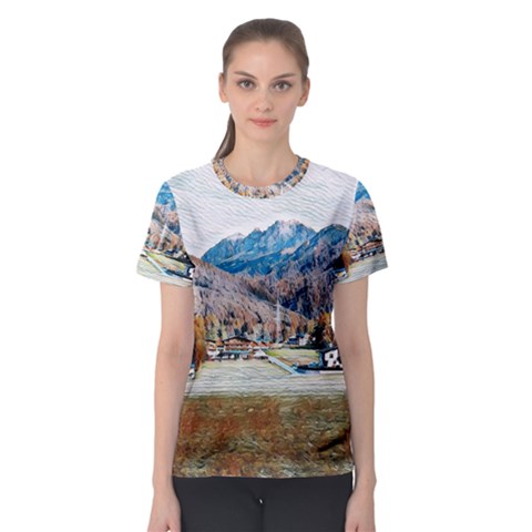 Trentino Alto Adige, Italy  Women s Sport Mesh Tee by ConteMonfrey