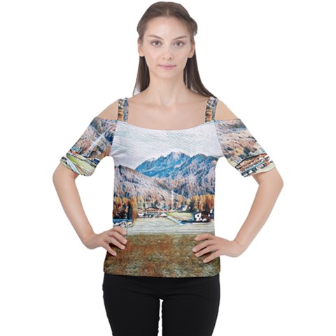 Trentino Alto Adige, Italy  Cutout Shoulder Tee by ConteMonfrey