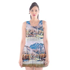 Trentino Alto Adige, Italy  Scoop Neck Skater Dress by ConteMonfrey