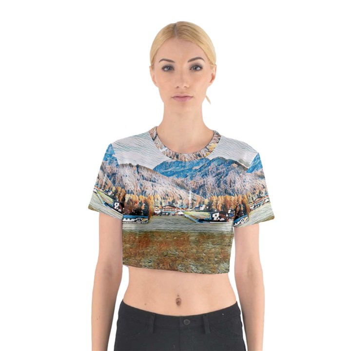 Trentino Alto Adige, Italy. Cotton Crop Top