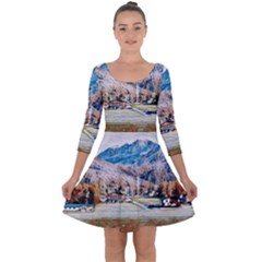 Trentino Alto Adige, Italy  Quarter Sleeve Skater Dress by ConteMonfrey