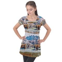 Trentino Alto Adige, Italy  Puff Sleeve Tunic Top by ConteMonfrey