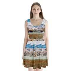 Trentino Alto Adige, Italy  Split Back Mini Dress  by ConteMonfrey