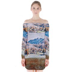 Trentino Alto Adige, Italy  Long Sleeve Off Shoulder Dress by ConteMonfrey