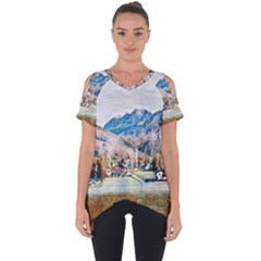 Trentino Alto Adige, Italy  Cut Out Side Drop Tee by ConteMonfrey