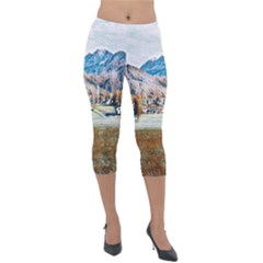 Trentino Alto Adige, Italy  Lightweight Velour Capri Leggings  by ConteMonfrey