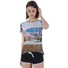 Trentino Alto Adige, Italy  Short Sleeve Open Back Tee by ConteMonfrey