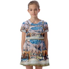 Trentino Alto Adige, Italy  Kids  Short Sleeve Pinafore Style Dress by ConteMonfrey