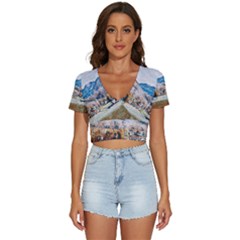 Trentino Alto Adige, Italy  V-neck Crop Top