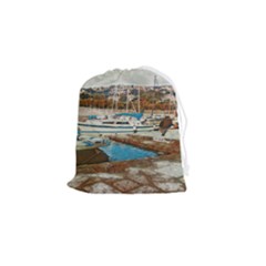 Alone On Gardasee, Italy  Drawstring Pouch (small) by ConteMonfrey