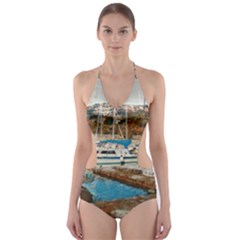 Alone On Gardasee, Italy  Cut-out One Piece Swimsuit by ConteMonfrey